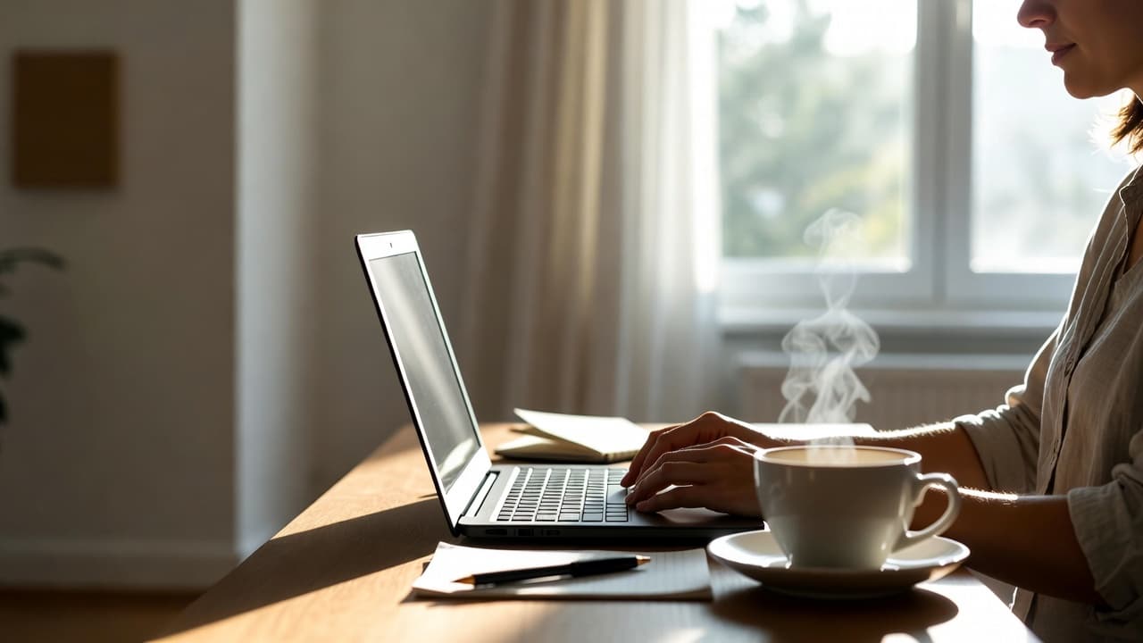 Freelancer bei der Arbeit mit Time Tracker