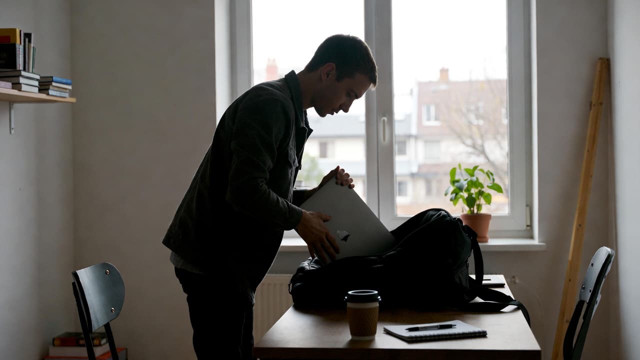 Freelancer bereitet sich auf einen Kundenbesuch vor