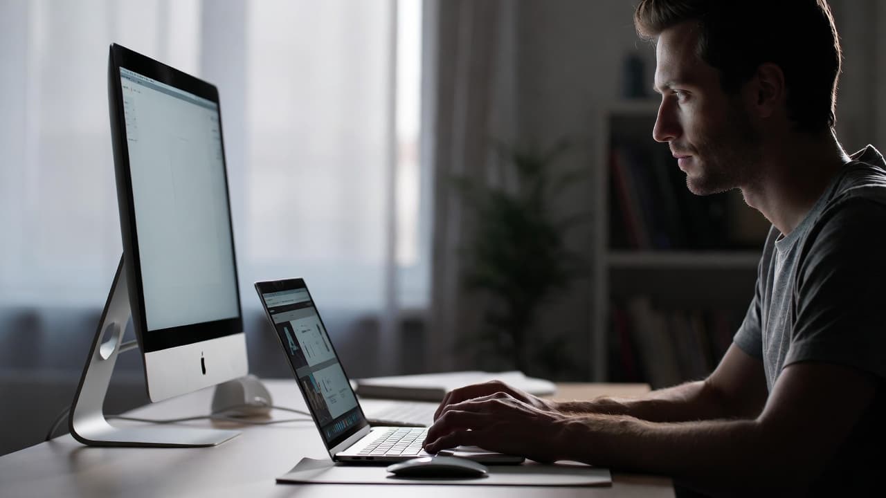 UI/UX Designer bei der Arbeit mit einem übersichtlichen Time Tracker