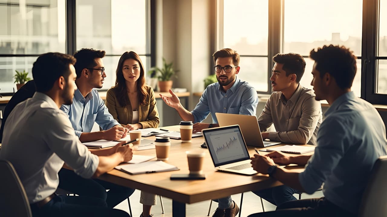 Startup-Team bei der Planung mit Zeiterfassung im Hinterkopf