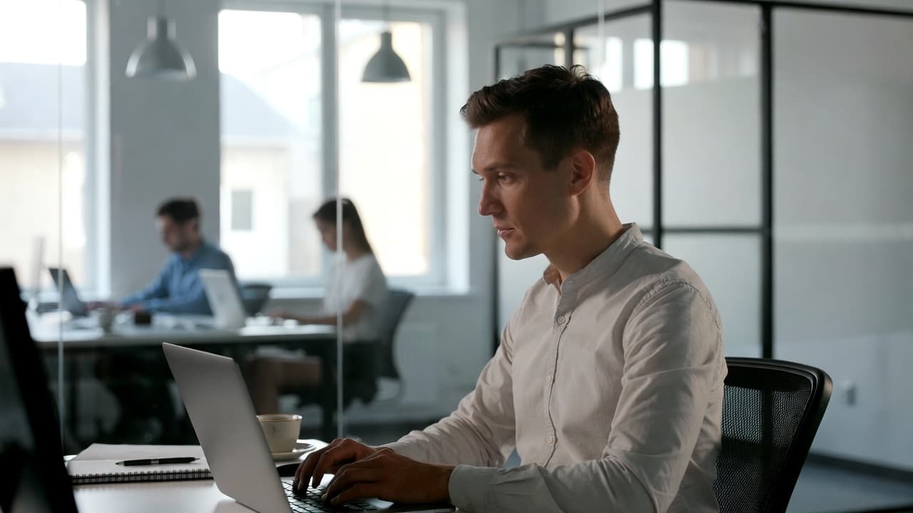 Business Analyst bei der Arbeit mit Zeiterfassungssoftware