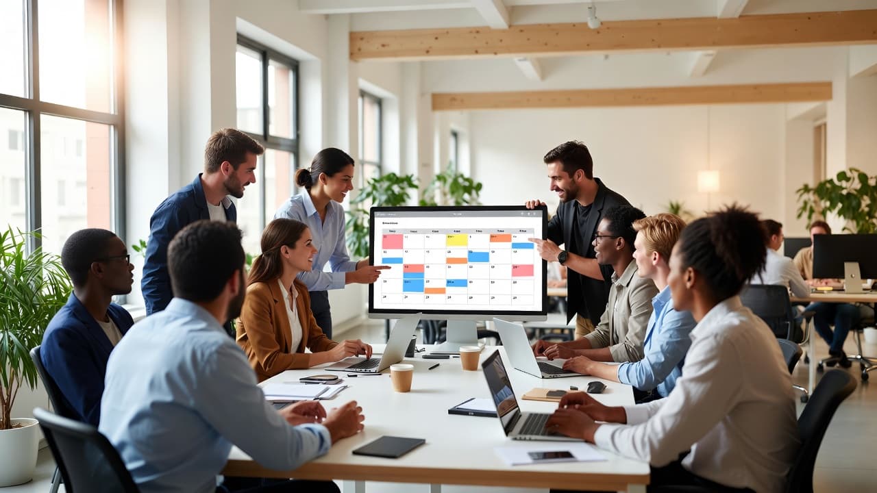 Team plant Urlaub mit digitaler Zeiterfassung